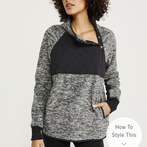 Abercrombie & Fitch Asymmetrical Snap-Up Fleece